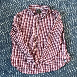 Jos. A. Bank Men's Red Plaid Button Down Shirt